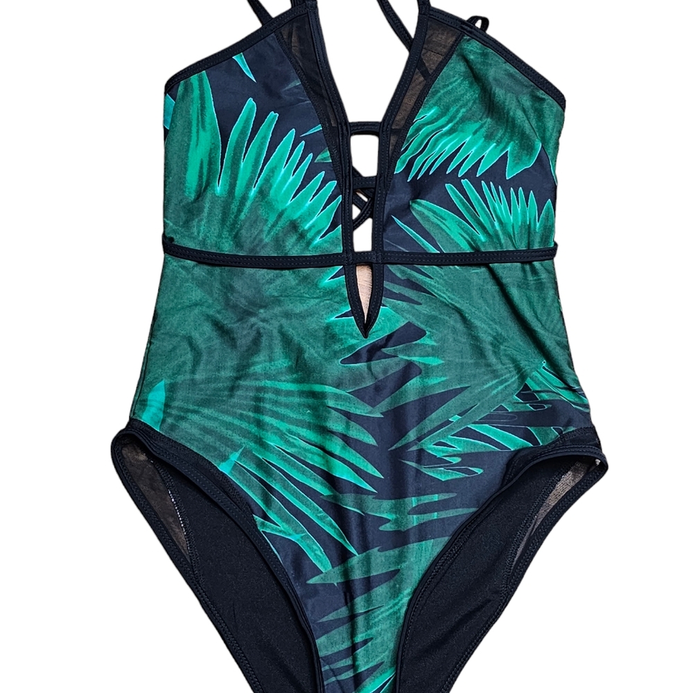 Davi & Dani Intimates: One Piece Exotic Tropical Print Swimsuit NWT!!